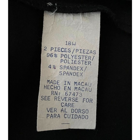 Danny & Nicole Blazer Womens Black Plus Size 18W Vintage 4 Button Collared Flaws - Picture 10 of 16